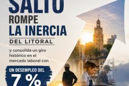 Salto rompe inercia del litoral y consolida  un “giro histórico” en el mercado laboral