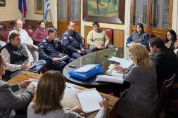 Junta: ediles, autoridades policiales y de  tránsito coordinaron acciones estratégicas