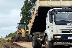 San Antonio avanza con trabajos de  caminería y actividades culturales