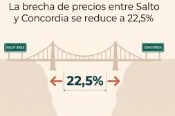 Brecha de precios entre Salto y  Concordia se redujo un 22,5%  debido a dinámica inflacionaria 