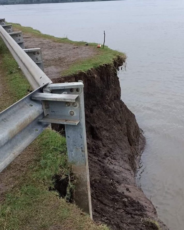 Avance de la erosión sigue  generando daños y advierten  que nadie da certezas en el tema