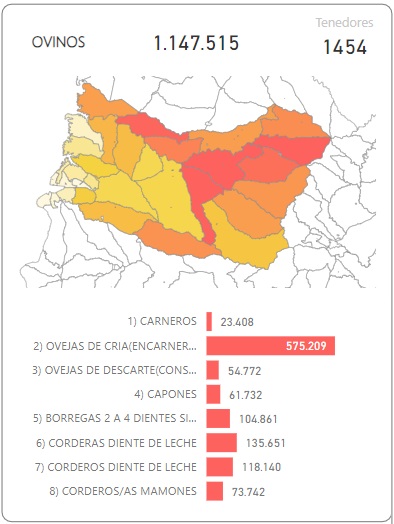 Datos preliminares de Dicose marcan una caída del 9,4% en ovinos