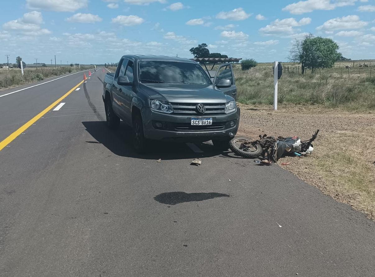 Motociclista de 59 años murió tras ser  chocado por una camioneta en ruta 4