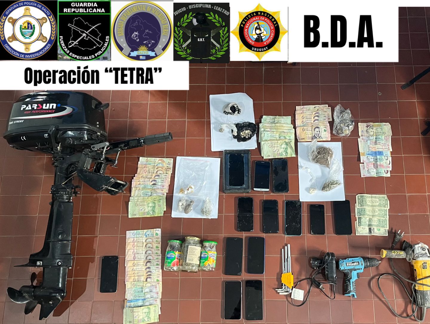 Catorce detenidos en 9 allanamientos  tras una nueva operación antidrogas