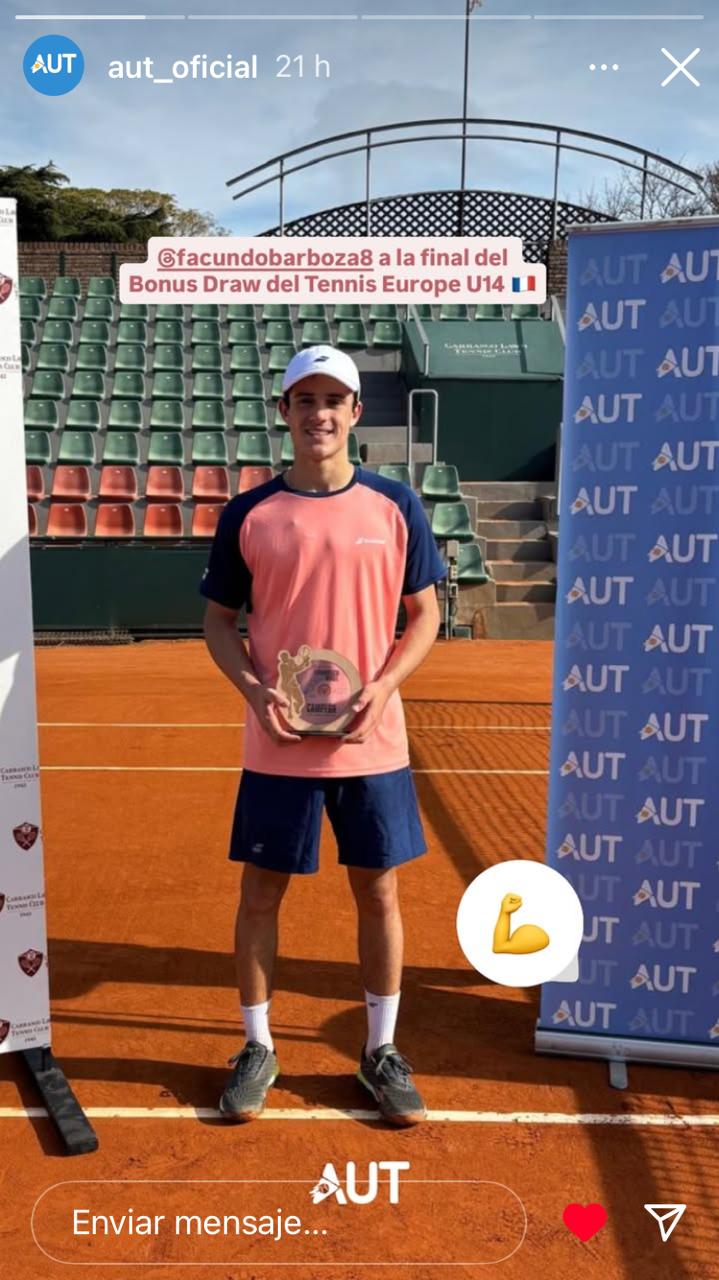 Facundo Barboza se coronó en tenis europeo
