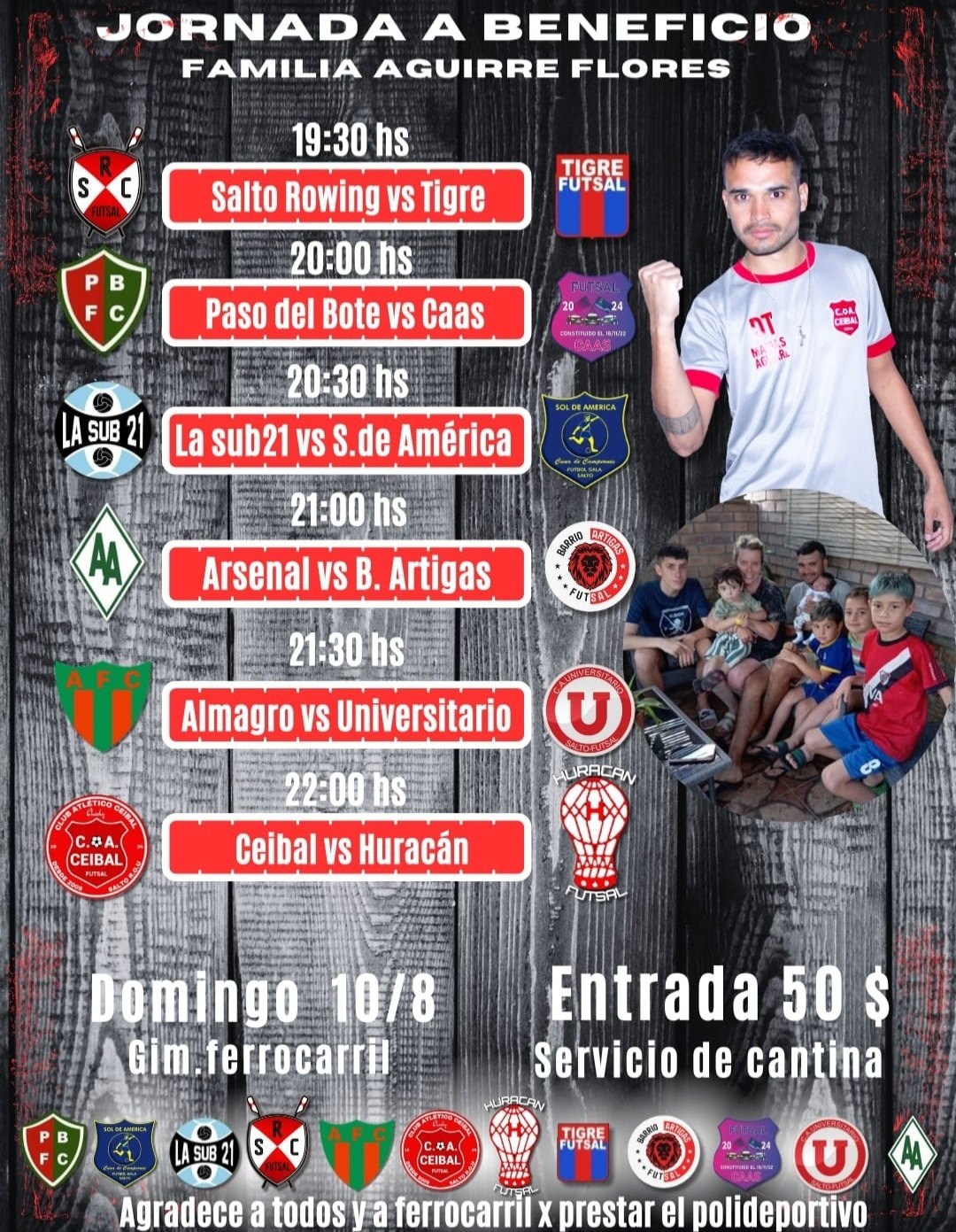 Fútbol Sala: jornada solidaria para damnificados de incendio