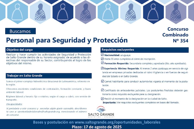 Salto grande Personal seguridad